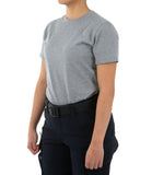 First Tactical Women's Tactix Cotton Short Sleeve Heather Grey T-Shirt