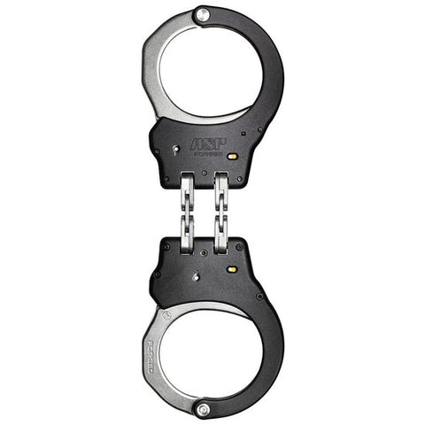 ASP Hinge Ultra Handcuffs (Steel) - Black, 1 Pawl (Yellow - Tactical)