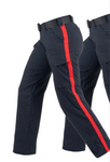 Black pants with red stripe hotsell