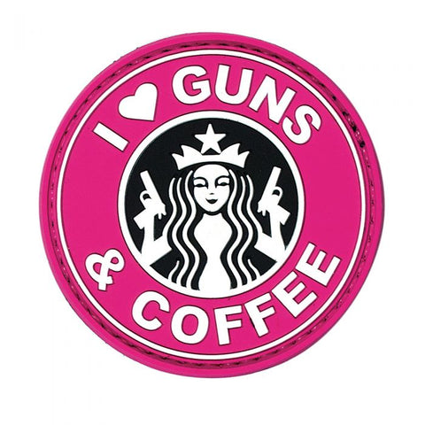 Voodoo Tactical I Love Guns & Coffee Patch (Pink)
