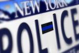 Reflective Thin Blue Line License Plate Stickers, 1 x .75 Inches
